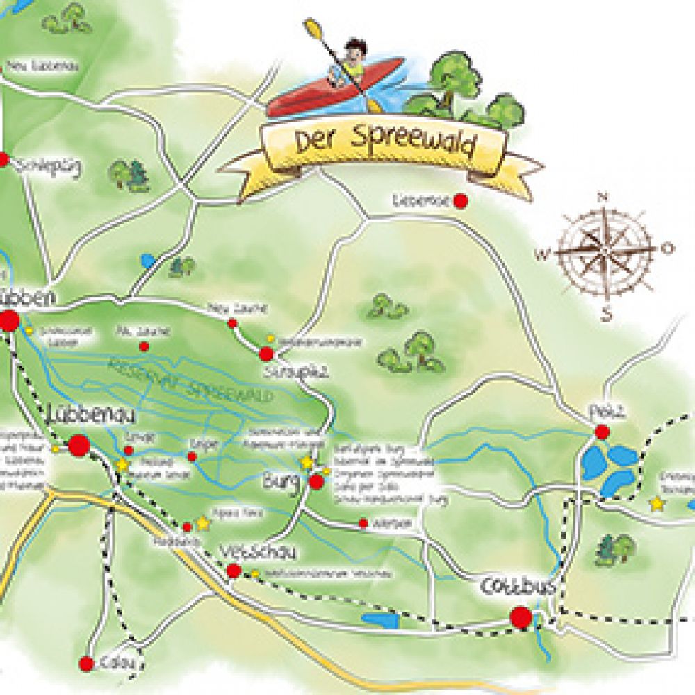 Tourismuskarten Lausitz
